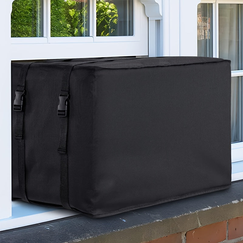 Protect your outdoor window air conditioner with this waterproof and sunscreen protective cover. Perfect for keeping your unit safe from the elements.