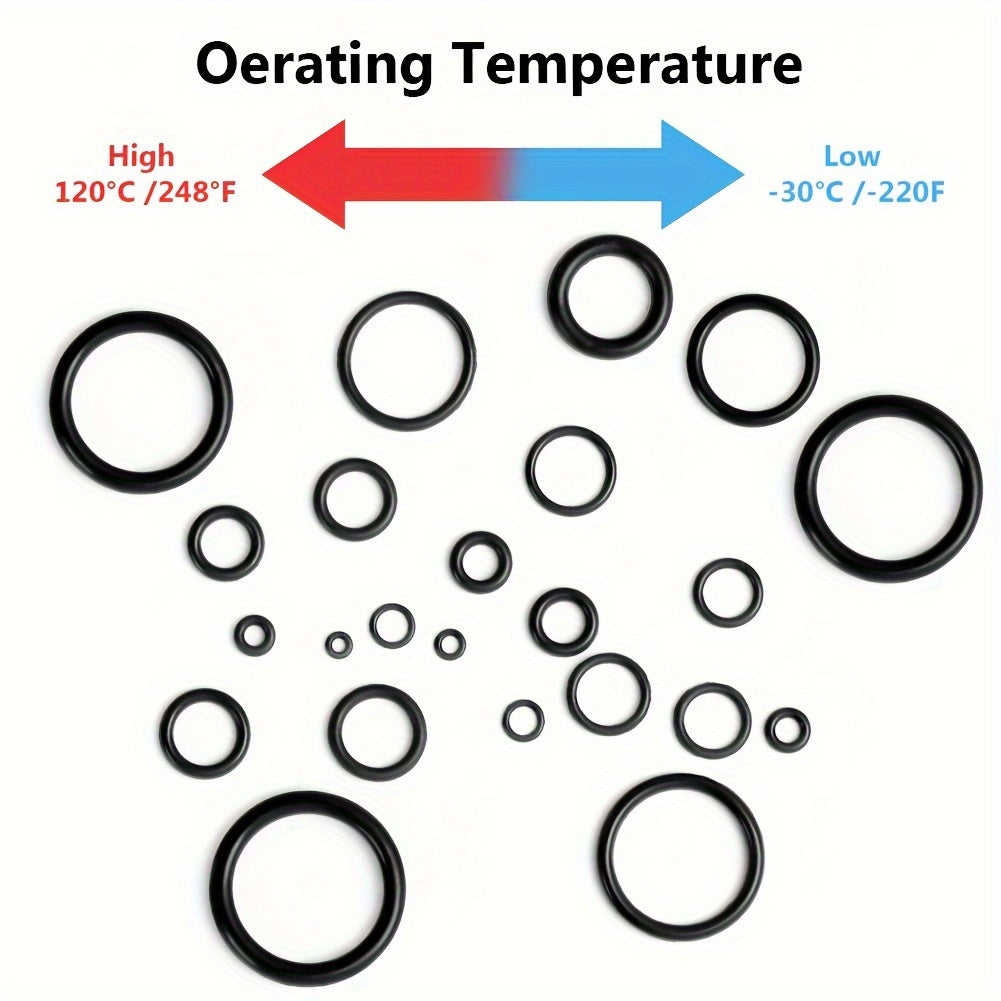 Large O-Ring Kit with 1540 Pieces and Tools for Various Applications, Includes 32 Sizes of Metric NBR Rubber O-Rings