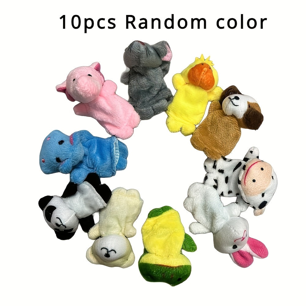 Set of 10 Mini Animal Finger Puppets - Perfect for Storytelling, Family Fun & Parties