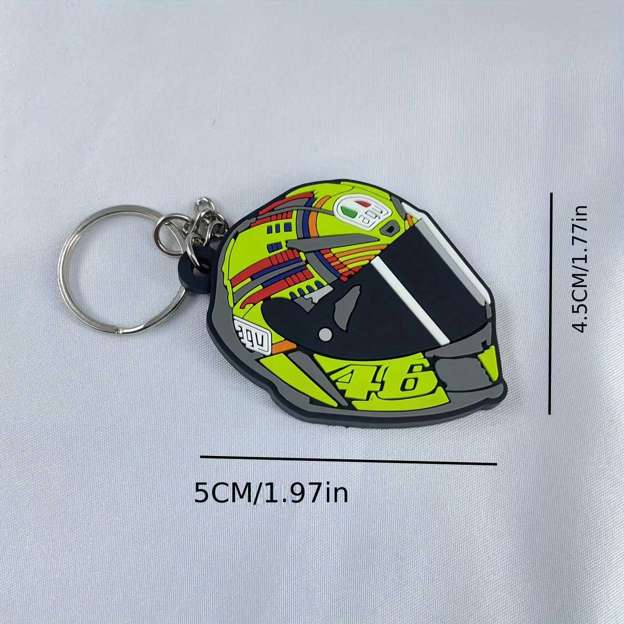 Perfect Gift for Men: Durable Rubber & PVC Sporty Motorcycle Racer Keychain - Ideal for Christmas, Halloween, Birthdays, and Anniversaries