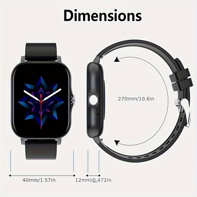 The new 1.85-inch full-touch HD fashion smart watch features wireless call functions, sports and sleep monitoring, and a large watch face. Suitable for Android and Apple phones, it's the