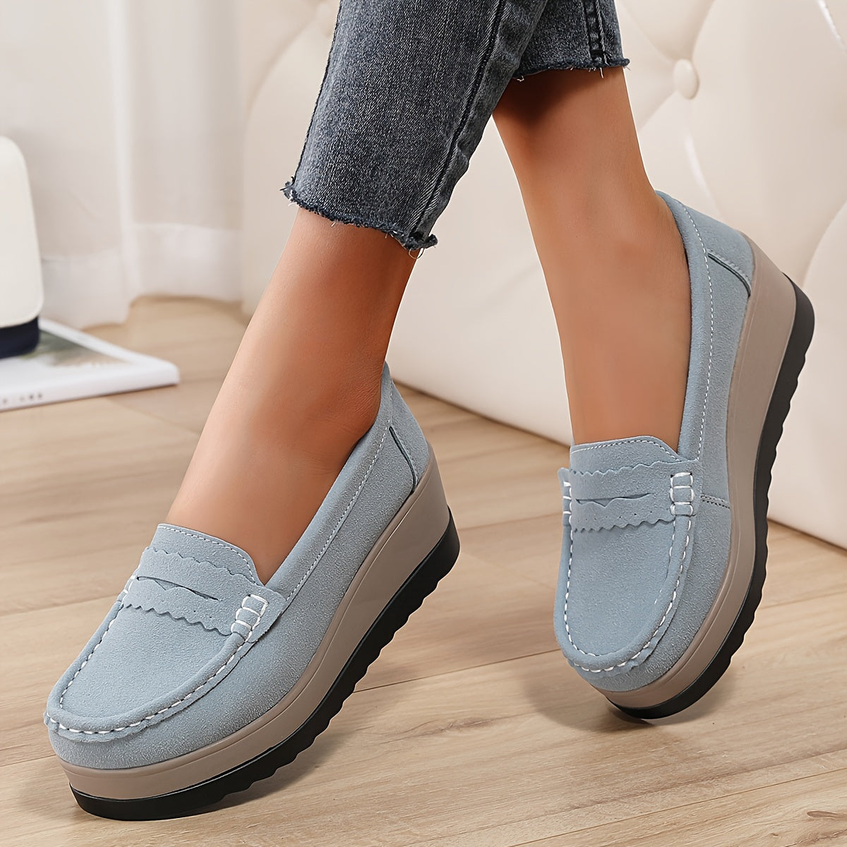 Women's Slip On Platform Daily Shoes