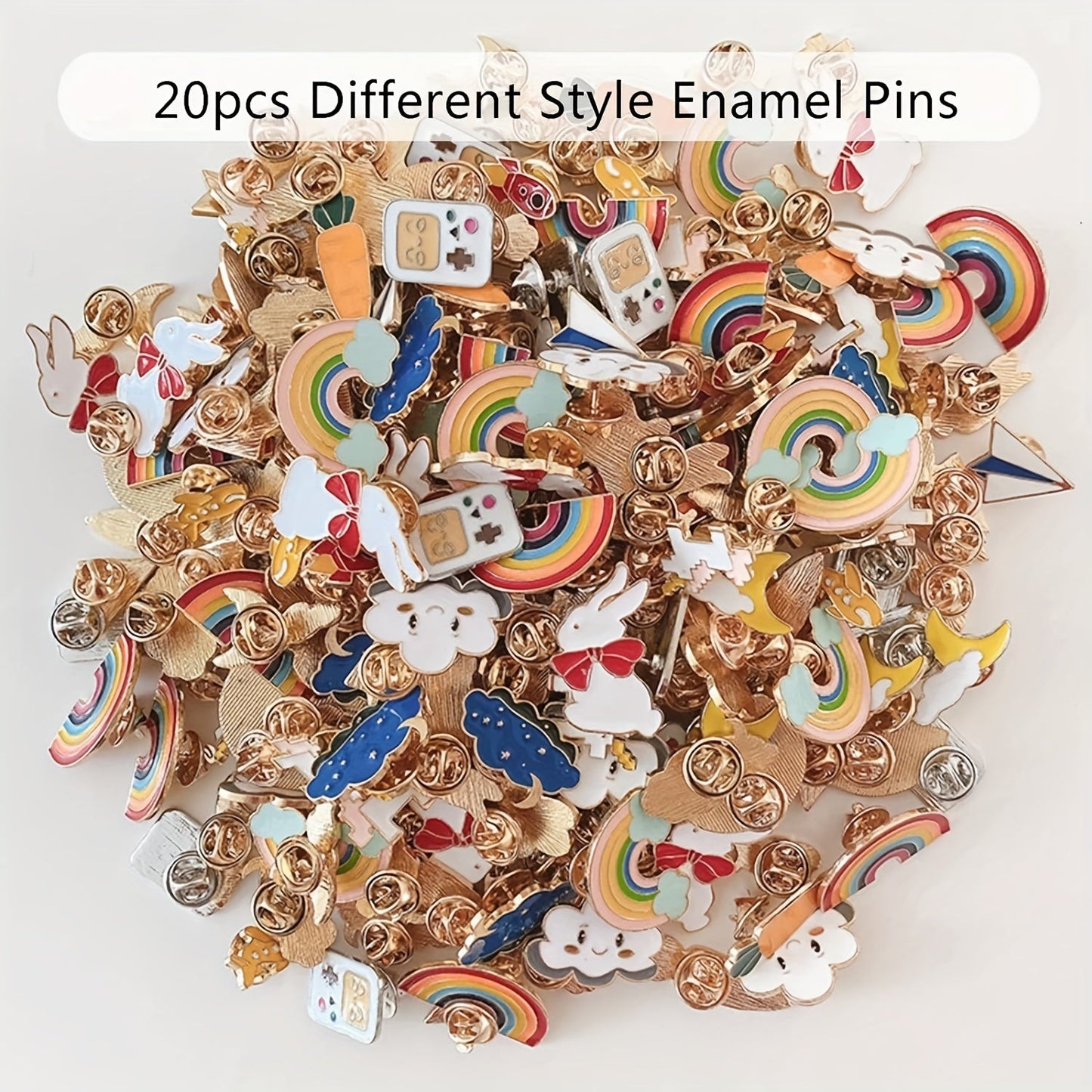 Get your hands on a set of 20 adorable and whimsical enamel pins! These pins feature cute cartoon and anime designs that are perfect for adding a touch of fun to your backpacks, hats, and jackets. This set makes a great gift for women, and best of all