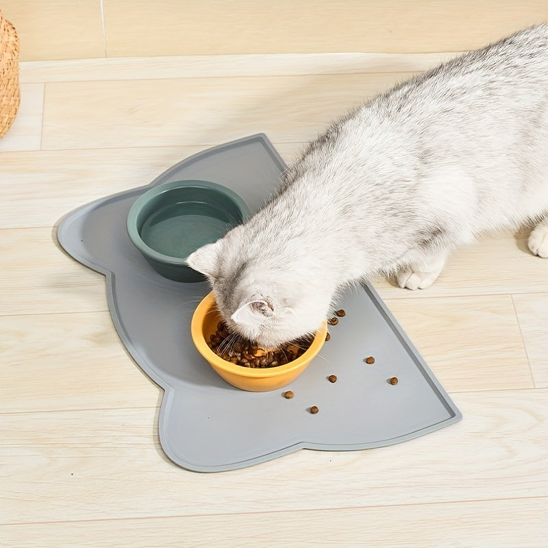 Silicone cat feeding mat prevents spills and slips, easy cleaning, essential for cats and dogs.