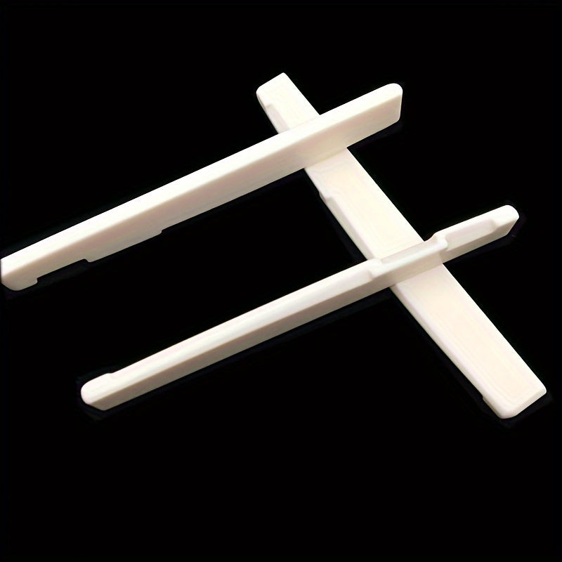 1 set of 2 pieces 6-string acoustic guitar bone bridge saddle and nut made of real bone