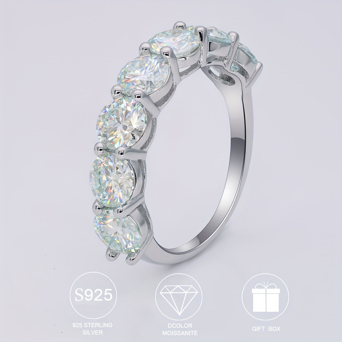 Beautiful 0.5ct Moissanite Engagement Ring - Crafted with Hypoallergenic S925 Sterling Silver, Featuring Vintage-Inspired Design for Women | Ideal for Weddings, Proposals & Mother's Day Present | Comes with Certificate & Elegant Gift Box