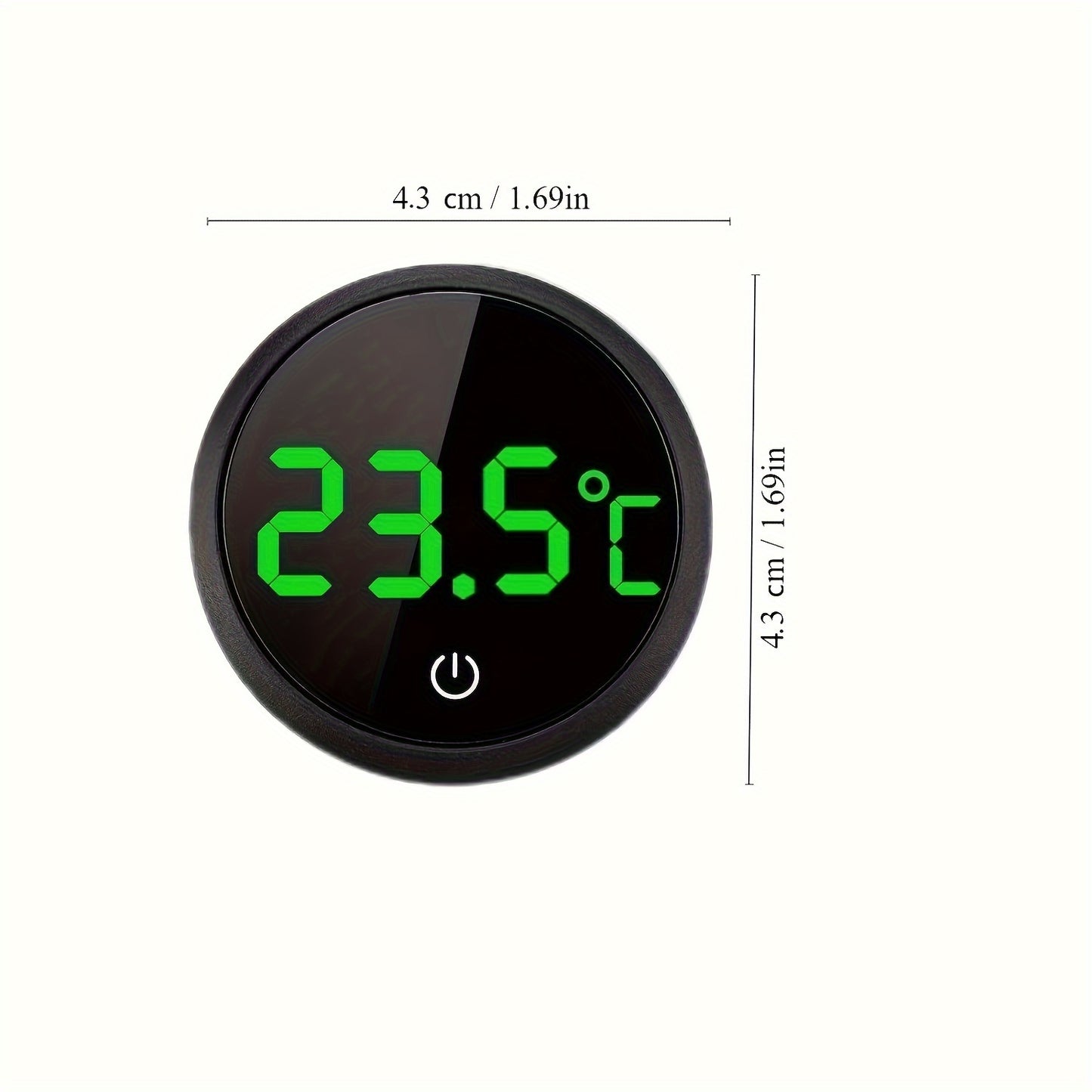 Mini Round LCD Digital Thermometer for monitoring aquarium tank temperature; accurate sensor for fish tank environment.