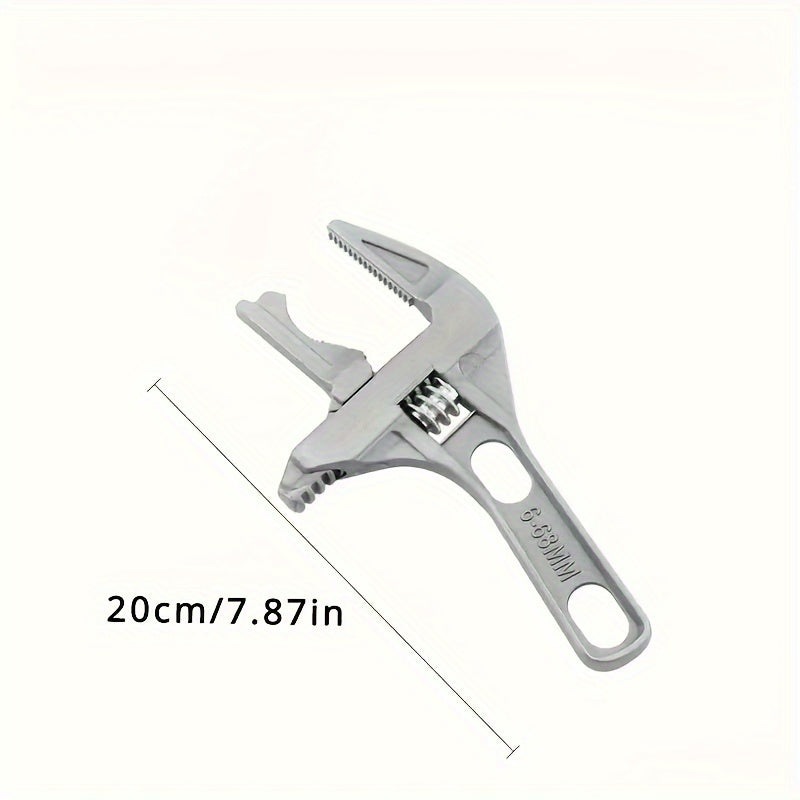 Multi-functional wrench for large openings, ideal for plumbing and installation maintenance tasks.