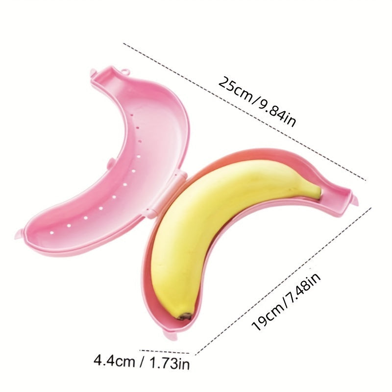 Современный пластиковый контейнер для хранения бананов с крышкой, очаровательный защитный чехол для фруктов, идеально подходящий для путешествий, пикников и перекусов.