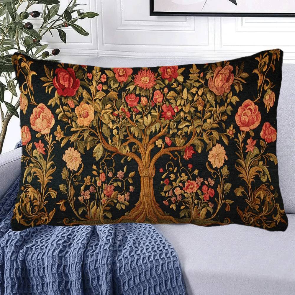 Bring a touch of nature into your home with our Tree of Life decorative pillow cover. Made from soft velvet, this 50.8x30.48cm cover features a convenient zip closure and is machine washable for easy care. Perfect for adding a cozy touch to your living