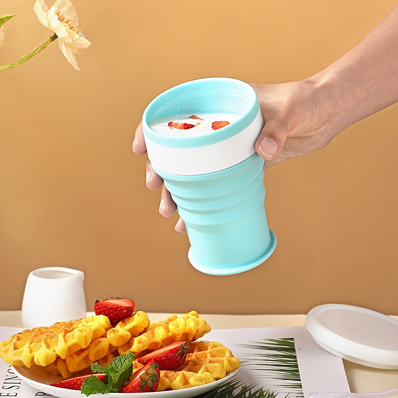 Silicone folding cup for on-the-go use. BPA-free and suitable for outdoor activities.