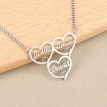 This personalized English name custom family heart pendant necklace is a timeless and elegant piece of stainless steel jewelry that is perfect for everyday wear and special occasions. It also makes a thoughtful and meaningful gift for the women in your