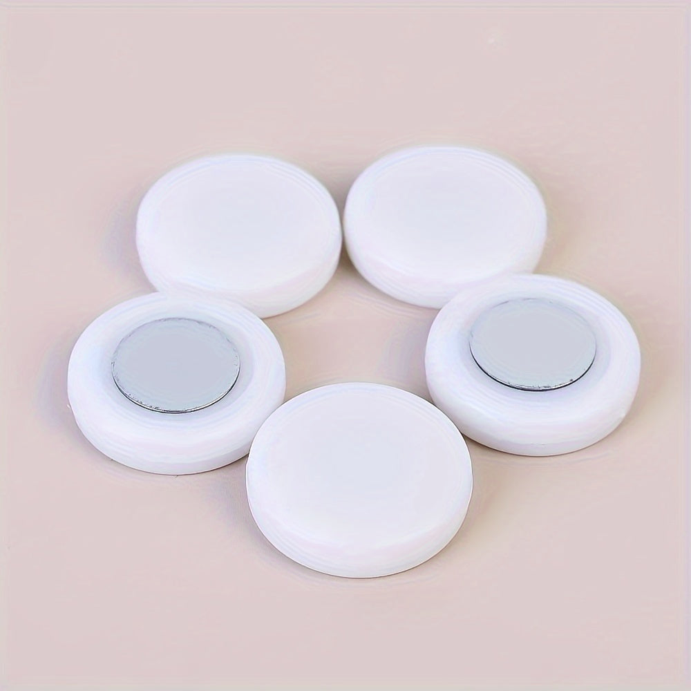 8pcs Magnetic Remote Control Wall Mounts with strong suction cups and no-trace adhesive for easy key access and organized storage in white plastic design for home or office use.