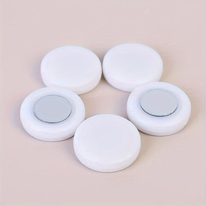 8pcs Magnetic Remote Control Wall Mounts with strong suction cups and no-trace adhesive for easy key access and organized storage in white plastic design for home or office use.