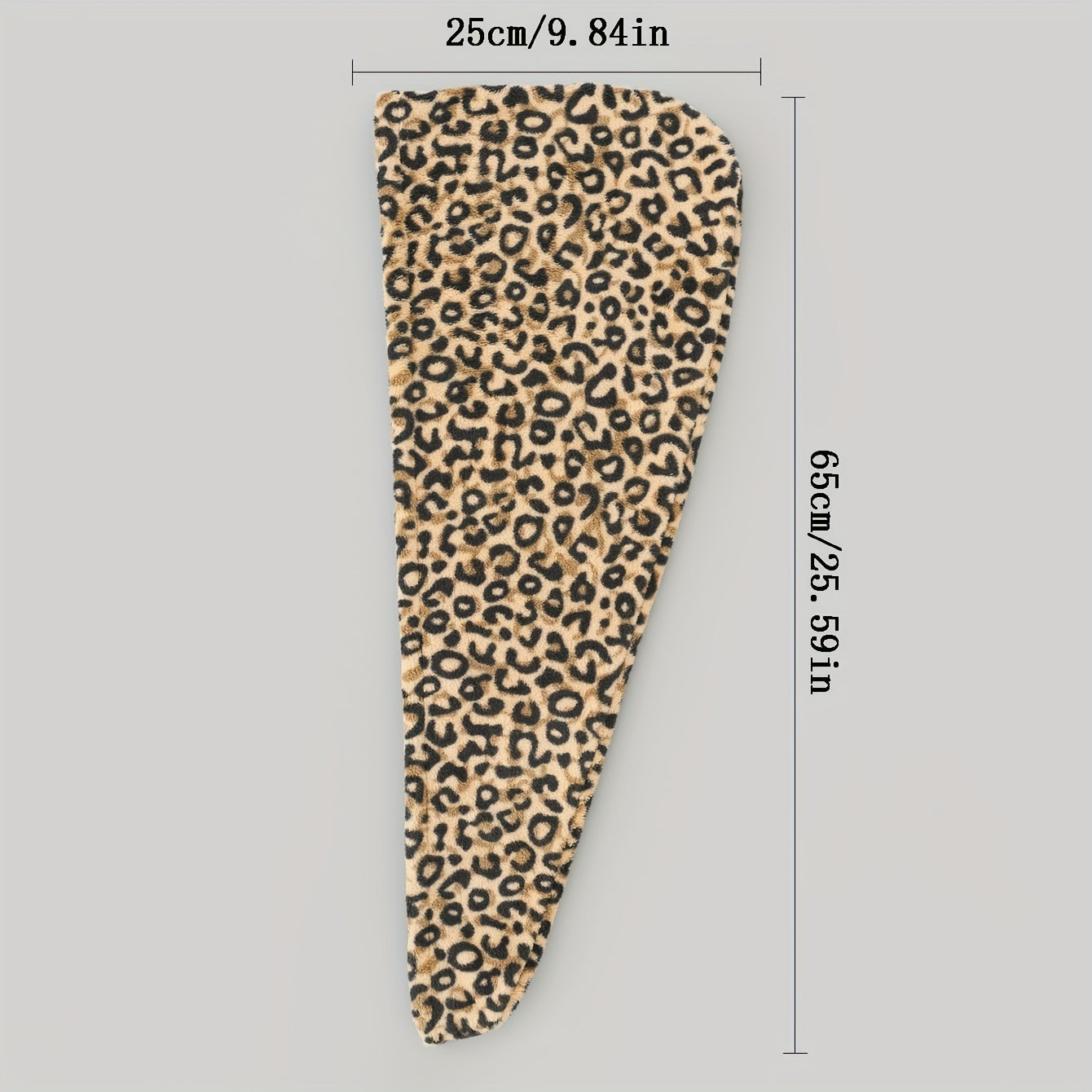 Leopard printed hair drying cap for women, absorbent and quick-drying, perfect for bathroom use.