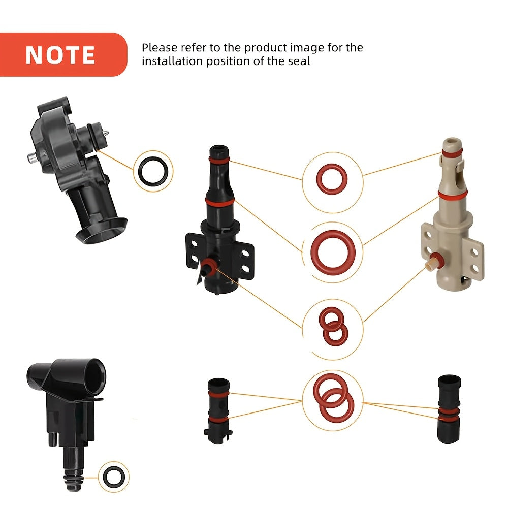 Sealing rings made of silicone, designed to fit Philips Saeco, Spidem, Gaggia, Krups, Solis coffee machines. These rings are compatible with the support valve, steam valve, and outlet valve in the brewing group, making them essential spare parts for your