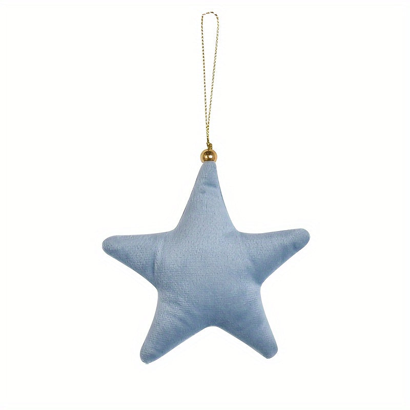 Classic velvet Christmas star ornament for decorating trees and homes.