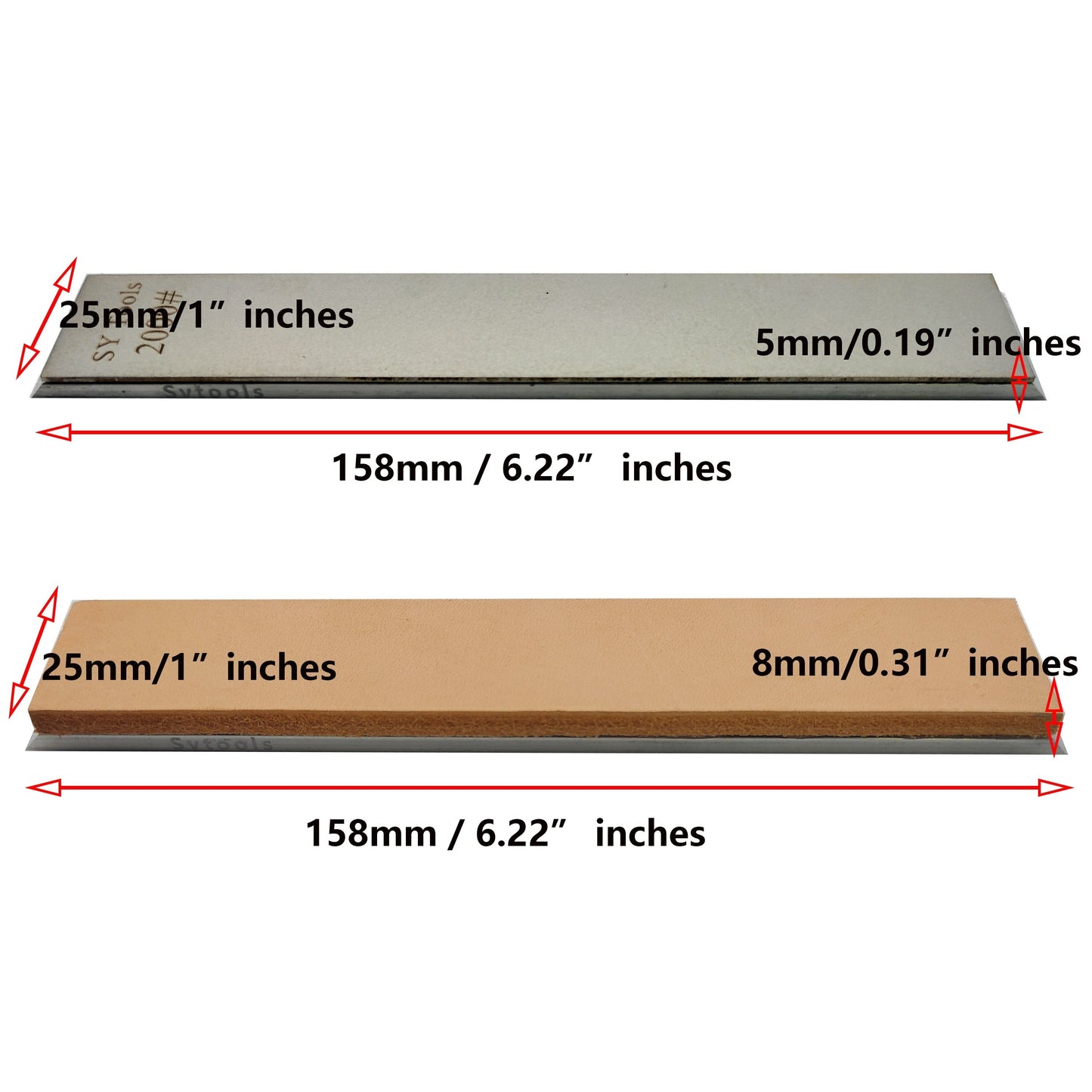 Set of 7 Diamond Whetstones includes an Angle, Matching, Coarse, Medium, and Fine Grinding stones for sharpening kitchen knives and outdoor tools. Also includes Polishing Tools and an Aluminum Alloy Base. Comes with a 4mm Thickened Tanned Leather