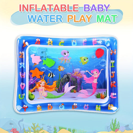 High-quality inflatable water mat designed for tummy time - Ideal for outdoor play, sensory development, and engaging activities - Made with durable PVC material in an assortment of colors