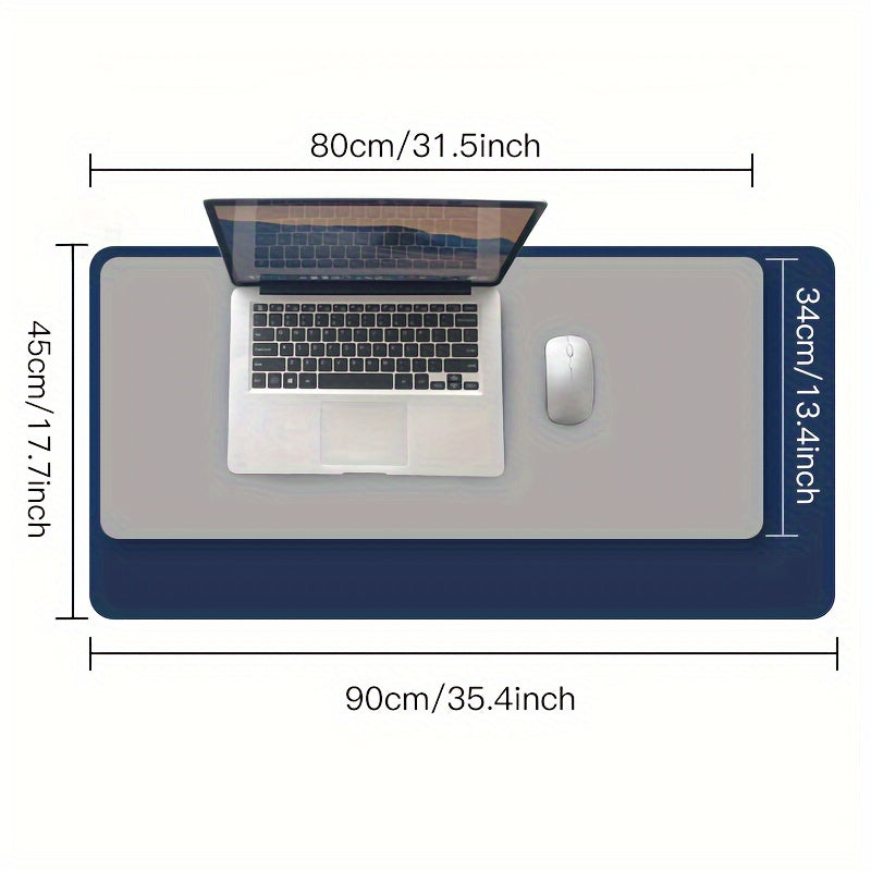 Long-lasting faux leather mouse pad that is water-resistant, anti-fouling, multi-functional, and non-slip for office, laptop, and gaming use.