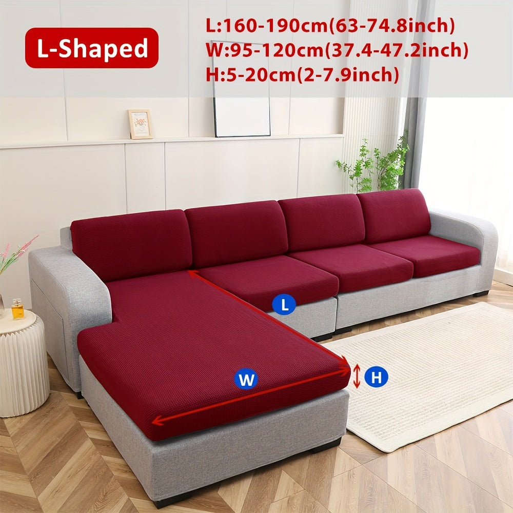 1 piece water-resistant sofa cover with classic elasticity, non-slip design, and easy care to protect and style furniture.