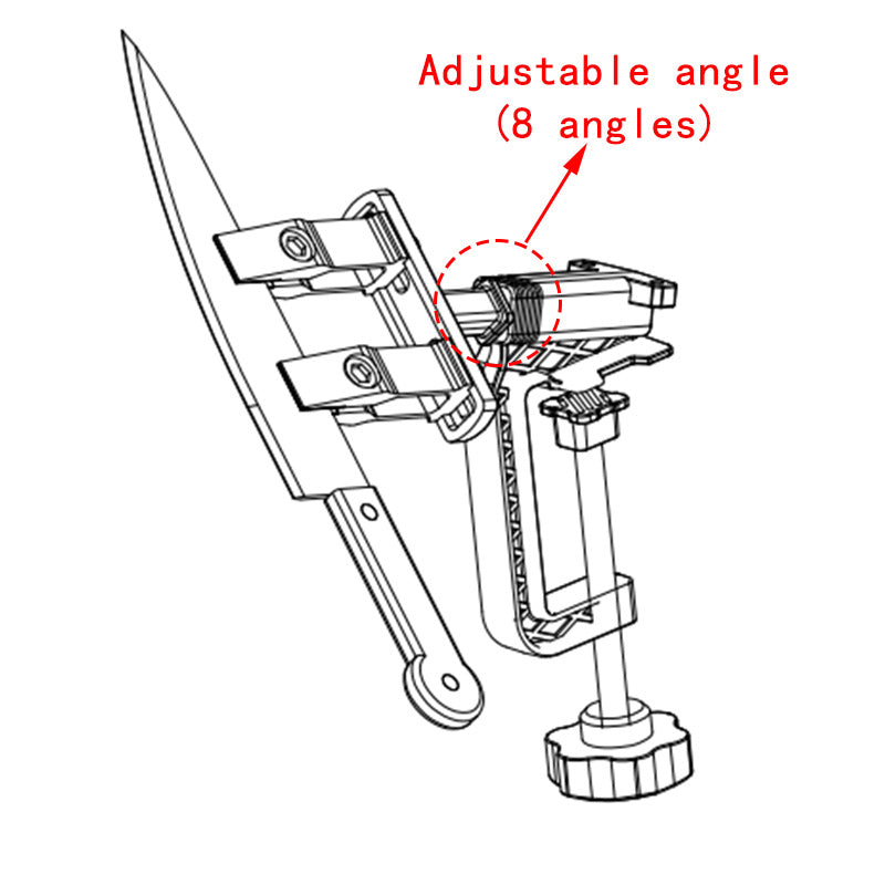 Manual kitchen sharpener with angle fixation, metal construction, uncharged, and emery grit whetstone set.