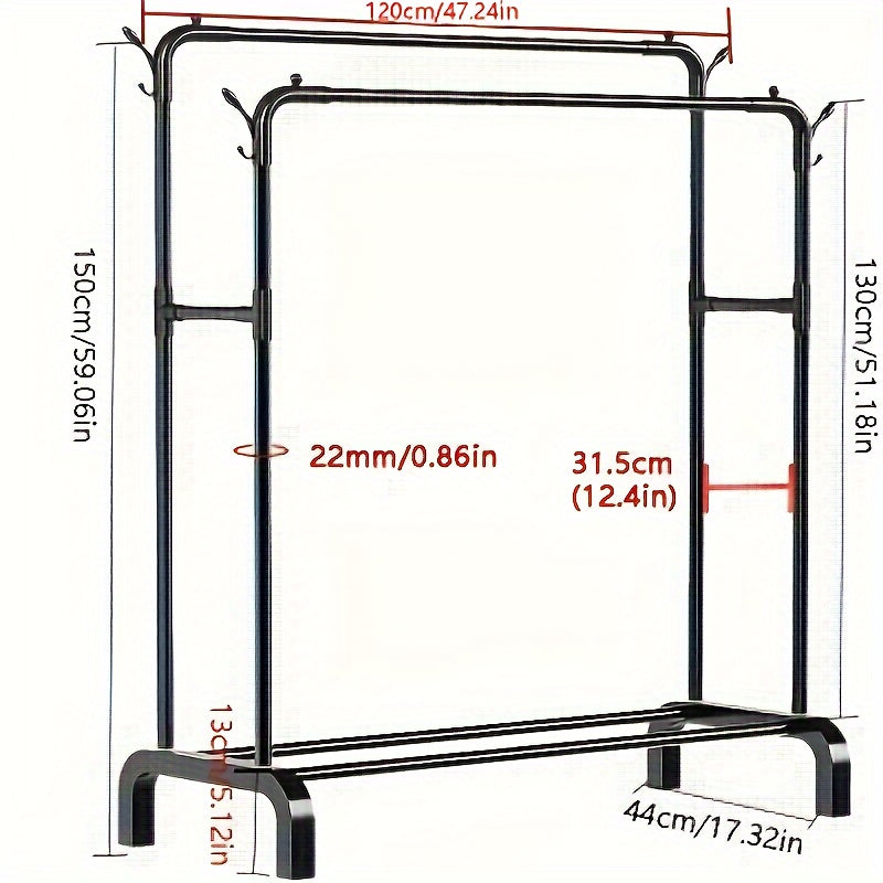 1 piece multi-functional clothes drying rack for home use, easy to install and suitable for various scenes.