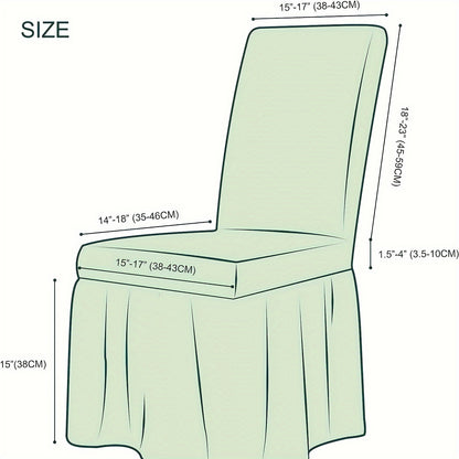 Set of 6 universal stretch dining chair covers, easy to install and suitable for various settings.