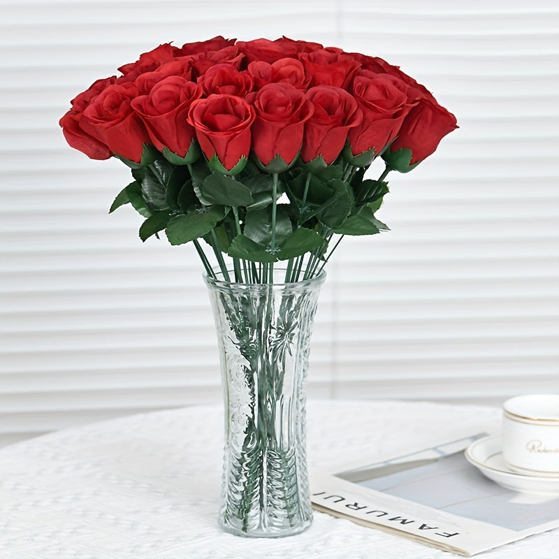 20 Artificial Rose Bouquet Flowers for various occasions, vase not included