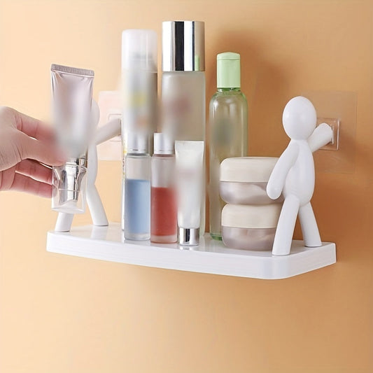 Small and Stylish Wall-Mounted Floating Shelf - Easy Installation, Ideal for Organizing Bathroom and Kitchen Supplies