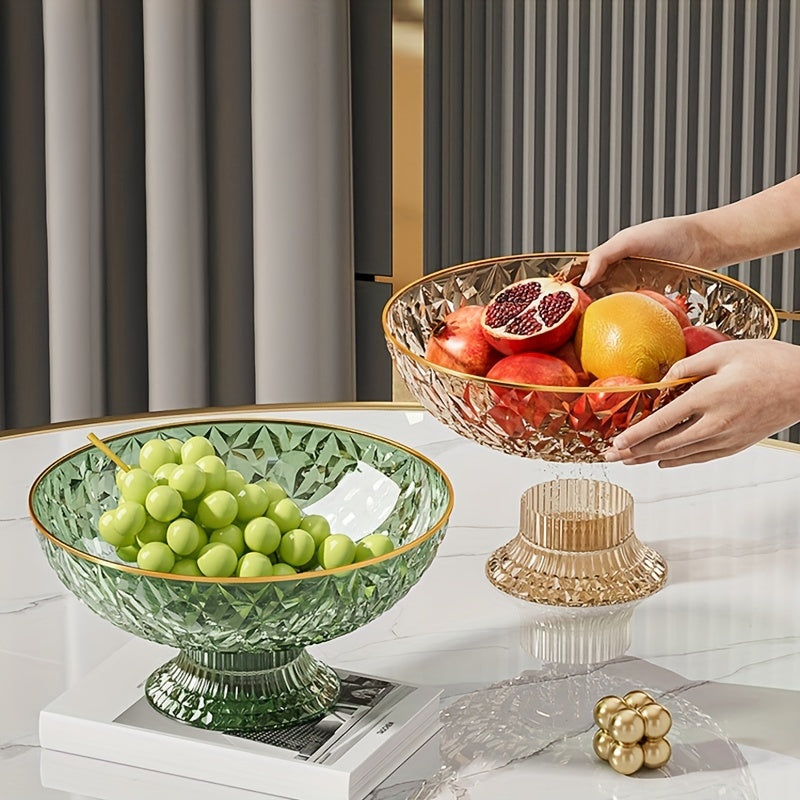 1 or 2 high-quality plastic fruit baskets with drainage holes, perfect for storing fruits and vegetables on countertops. Can also be used as a decorative bowl for dried fruits and candies.