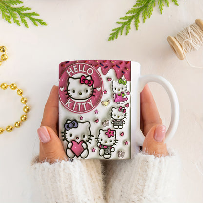 1 Hello Kitty ceramic coffee mug for all seasons, ideal for birthdays and holidays.