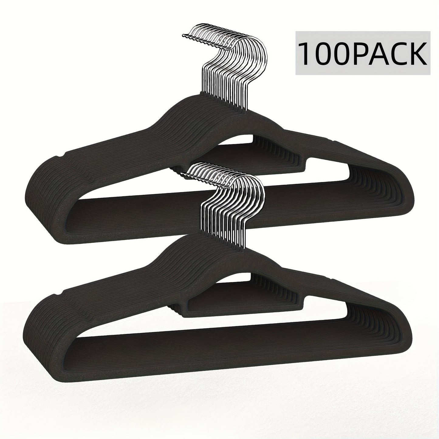 Hanging Non-Marking Clothes Hangers in Sets of 30, 50, or 100 - Perfect for Saving Space and Organizing Clothes in Bedroom, Bathroom, Office, Entryway, Closet, Wardrobe, Home, or Dormitory. Made of Non-Slip Plastic Material.