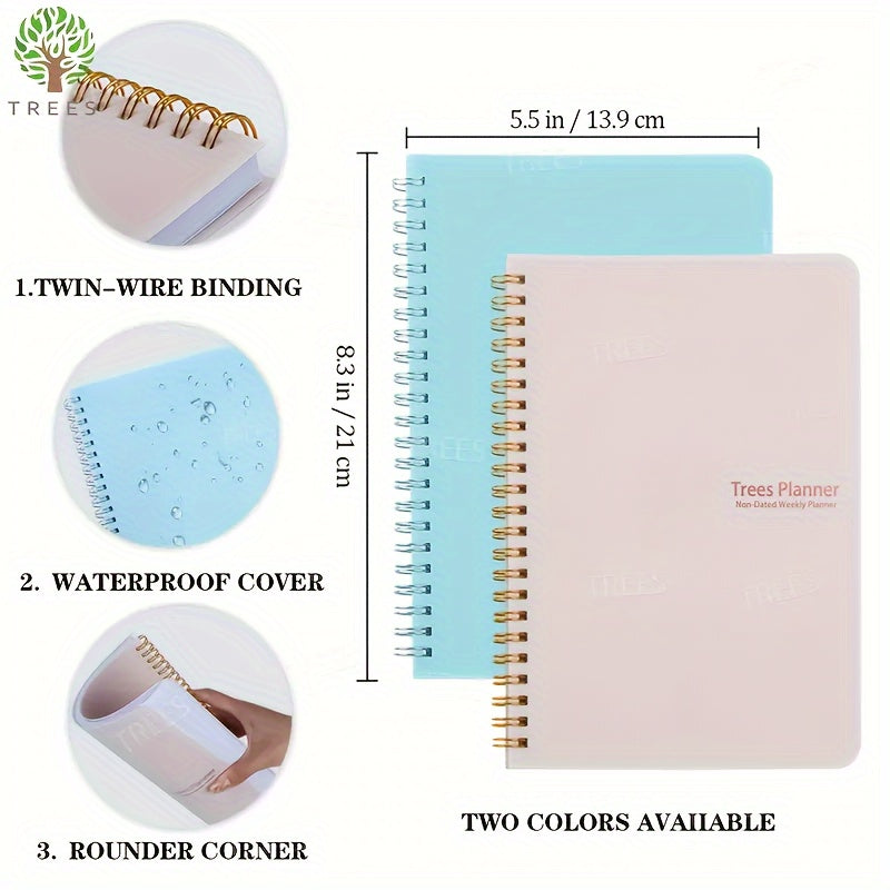 1pc A5 coil notebook with aesthetic value, fashionable college student office and Instagram style. Artistic and clean, school supplies for back to school.