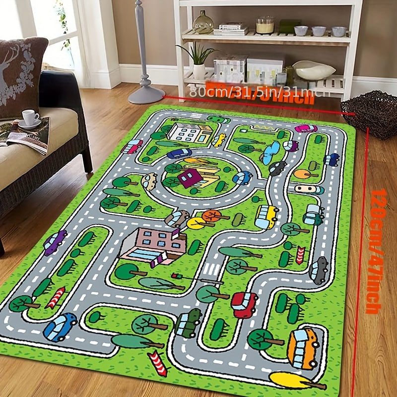 Large Cute Cartoon Pattern Game Area Rug for Living Room Bedroom and Game Room, Non-Slip Floor Mat, Home Decor