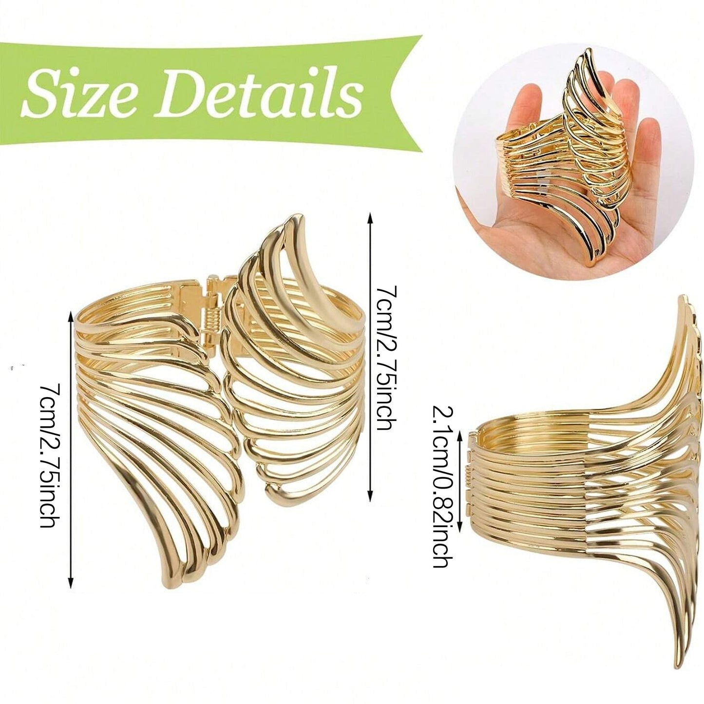 A pair of golden metal curtain clips shaped like angel wings, featuring a spring opening and closing mechanism. These hollow wing tiebacks are perfect for adding a touch of elegance to your living room, study, or bedroom curtains, enhancing your home