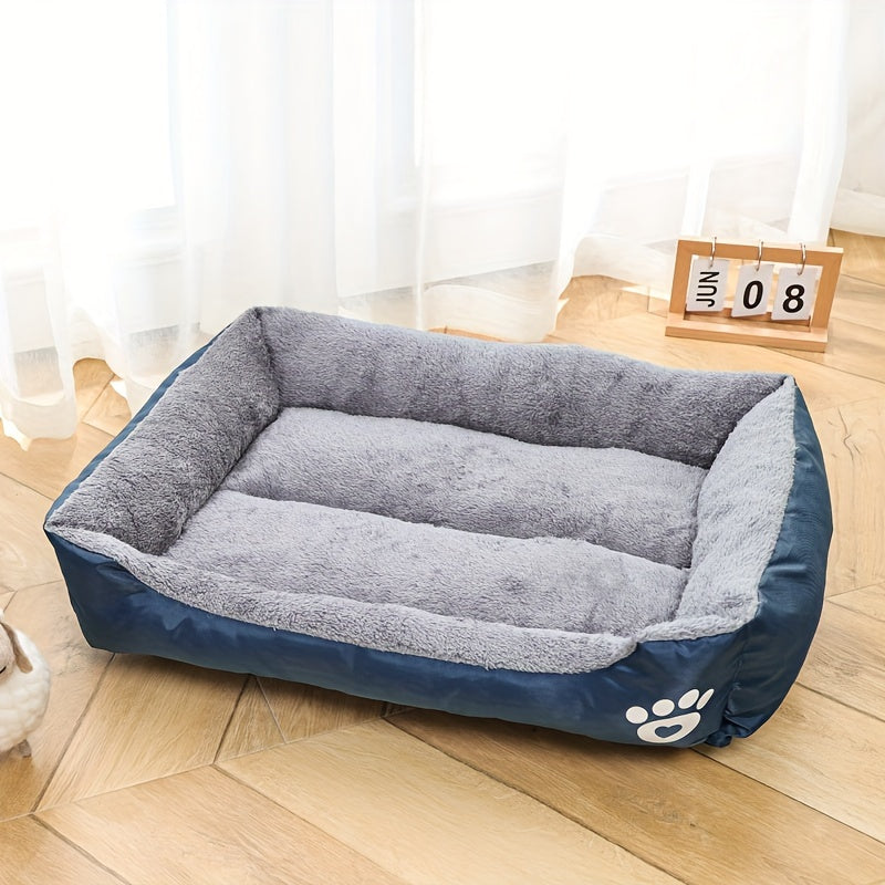 Soft dog bed mat in multiple sizes with non-slip bottom, machine washable, suitable for all breeds.