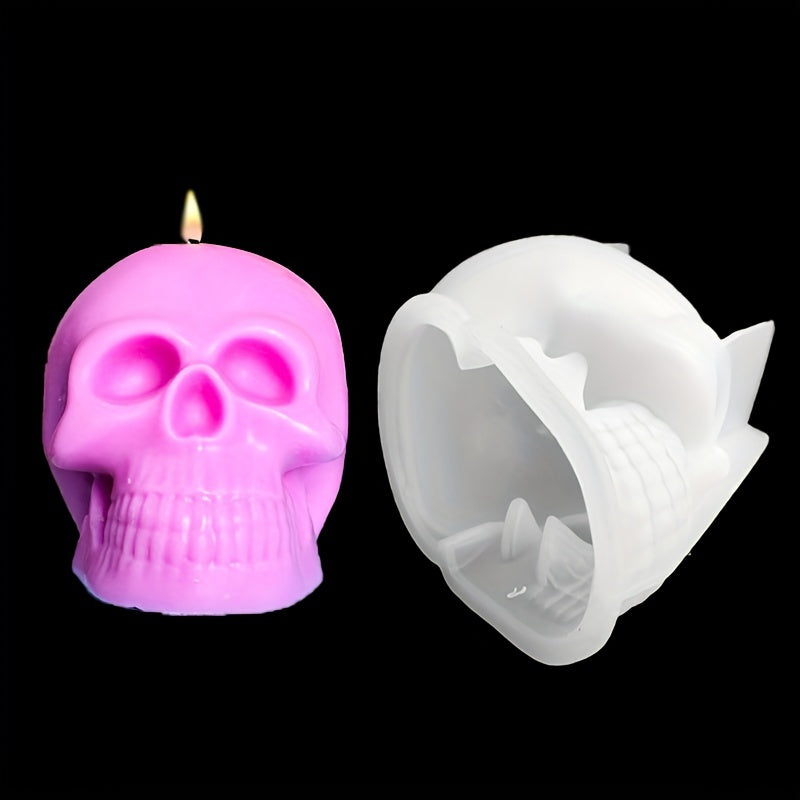 Get your hands on the Silicone Skull Candle Mold Set made from durable silicone material for all your DIY crafting needs. Perfect for creating handmade soaps in large, medium, and small sizes.