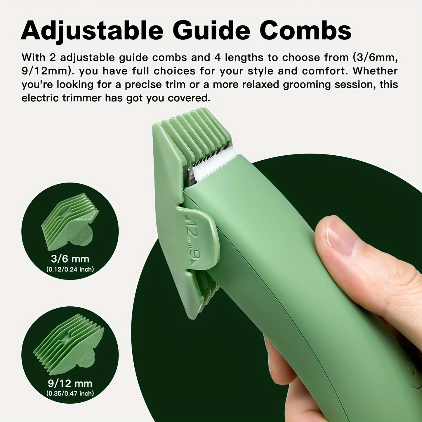 Professional body hair trimmer with replaceable blades. Electric trimmer for grooming men's body hair, including a ceramic blade. Ideal gift for your loved one.