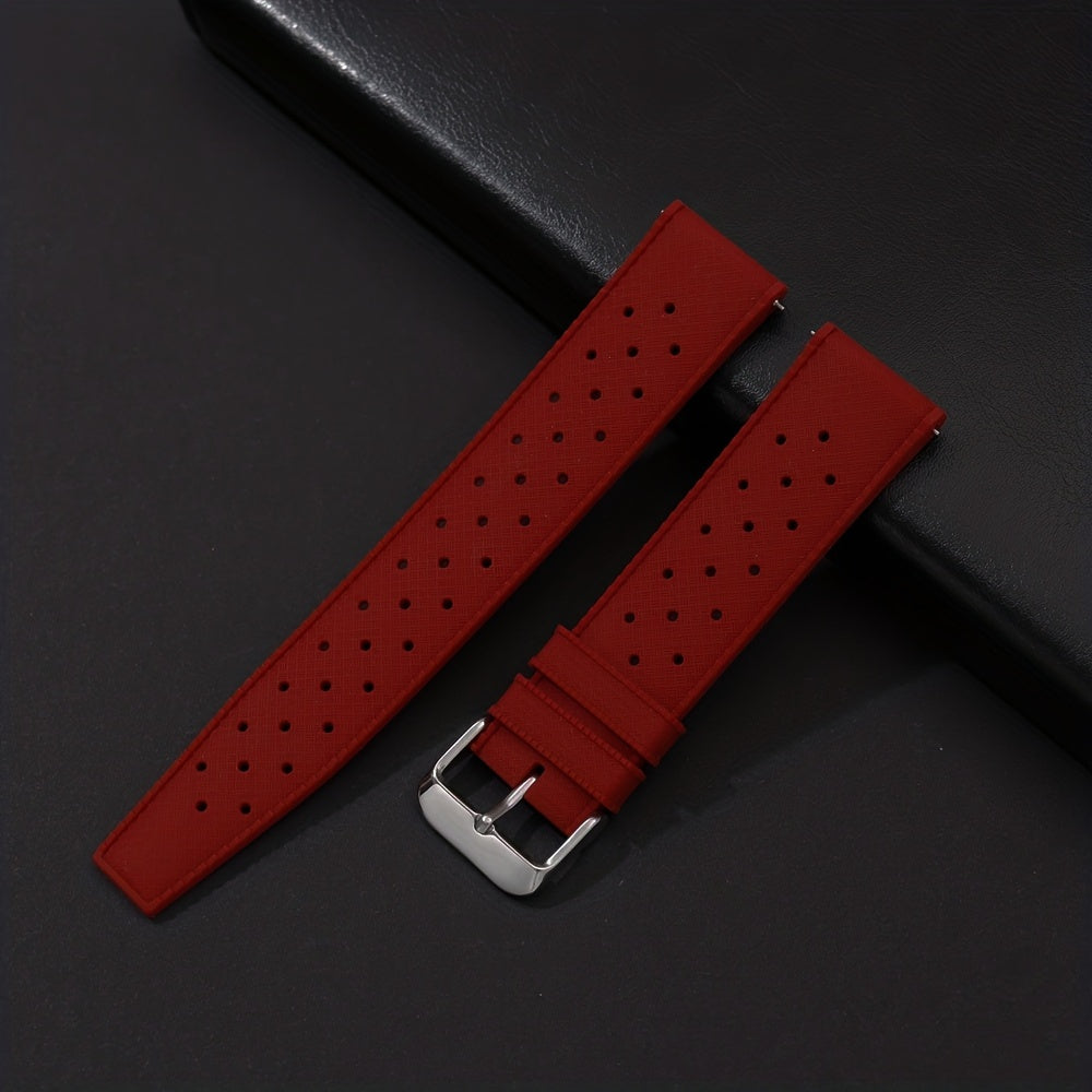 Ideal for King's Day Gifts: Tropic Waterproof Smart Watch Strap with Breathable Silicone, Quick Release, and in various sizes of 18mm, 20mm, and 22mm.