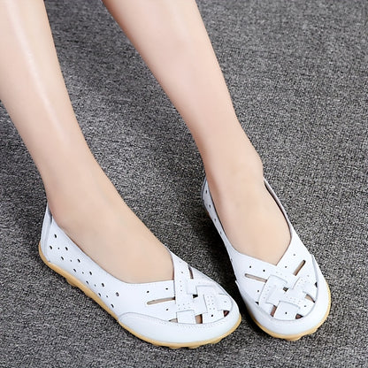 Women's Slip On Flat Shoes with Hollow Out Design, Lightweight and Comfortable