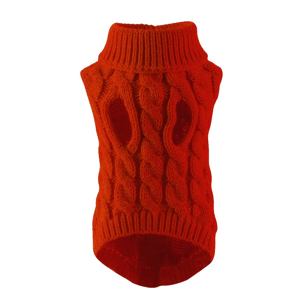 Soft pet sweater for cats and dogs, perfect for small to medium breeds, can be machine washed.