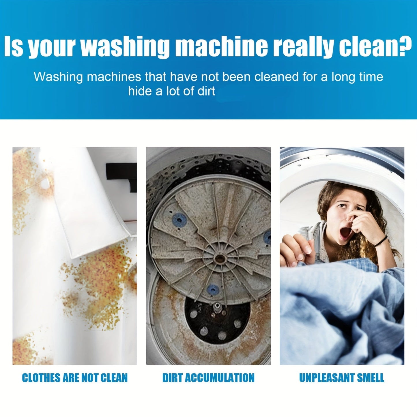 Jakehoe Laundry Machine Cleaning Tablets effectively deep clean and remove odors from both front-load and top-load washers.