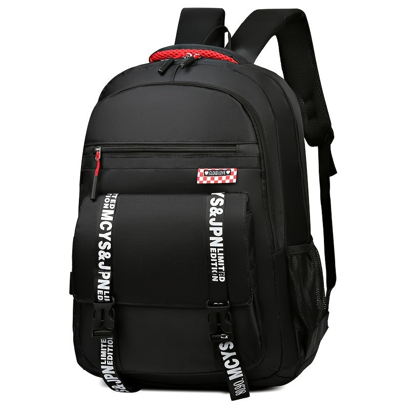 Casual backpack for men, ideal for middle school students or travelers with a large capacity for storing a laptop.