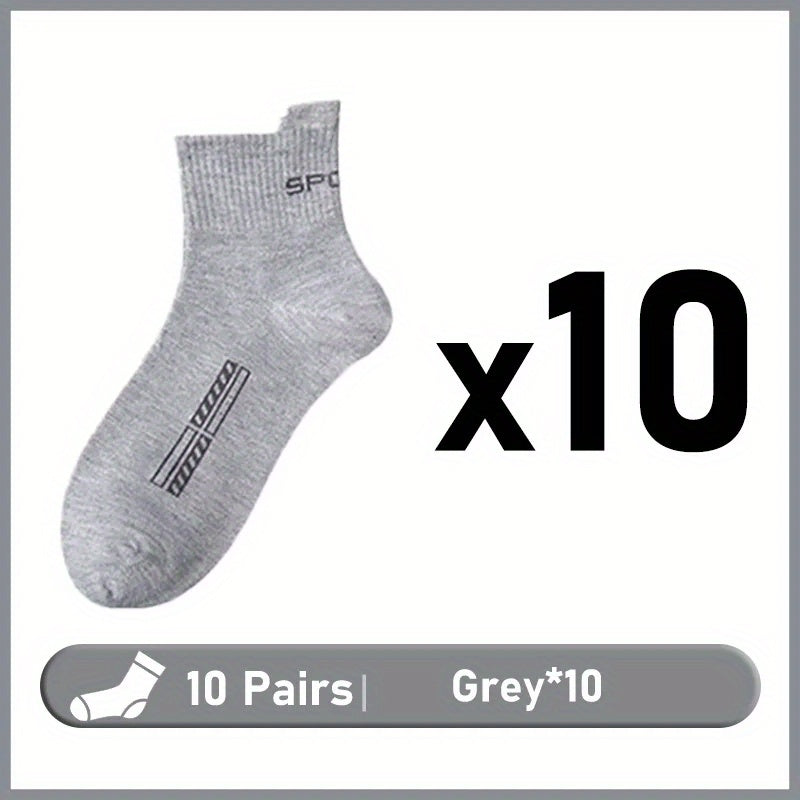 High quality casual socks for men in a pack of 10 pairs, size 38-45. Great gift for sports enthusiasts.