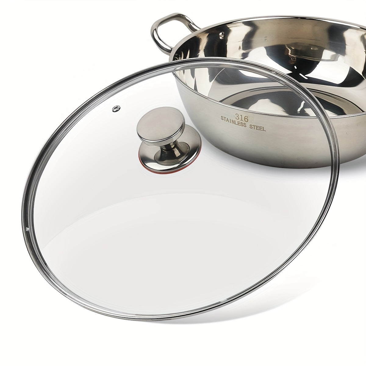 Stainless Steel Soup Pot with Glass Lid, Large Capacity, Fast Heating, Works on All Stovetops, Durable, Easy to Clean - A Must-Have Kitchen Cookware Item