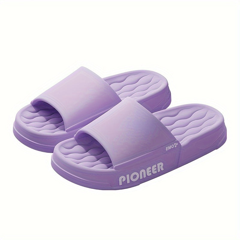 QUEEY HOME EVA Slides, All-Season Sports Style, Non-Slip Thick Sole Slippers, Hand Washable, for Home and Bathroom Use