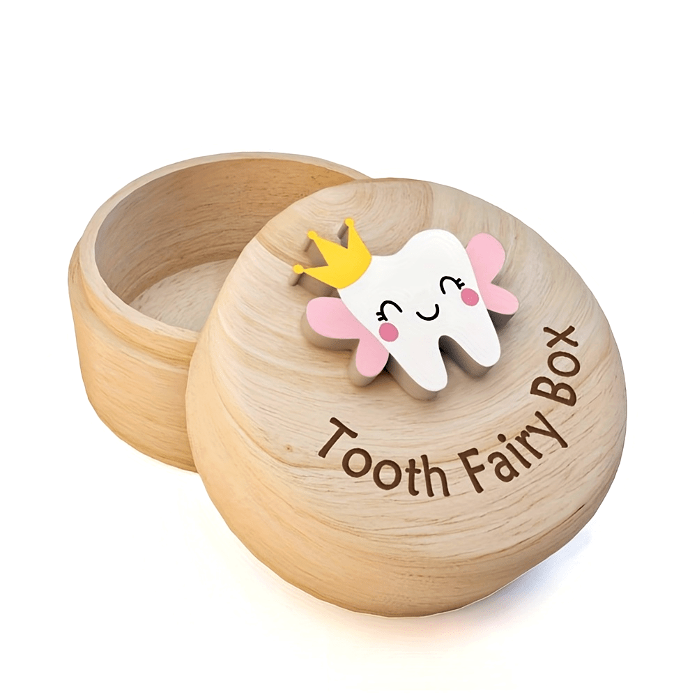 Wooden Tooth Fairy Box - Keepsake Storage for Fetal Hair and Teeth, Birth Souvenirs, Home Decor, Birthday Gift