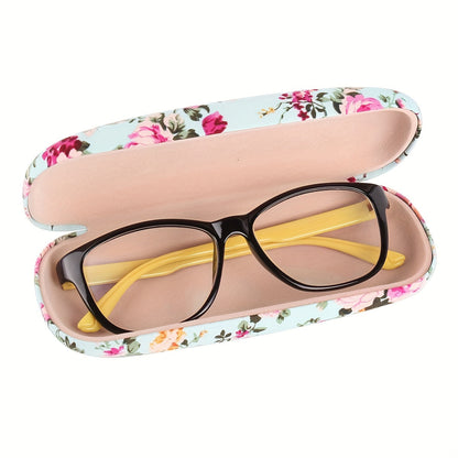 Two stylish floral glasses cases for women, designed to be durable, lightweight, and protect your eyewear in a chic way. Suitable for reading glasses, fashion glasses, and more.