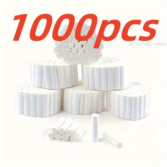 1000/200/100/50pcs Disposable Dental Cotton Rolls, absorbent for mouth and nose.